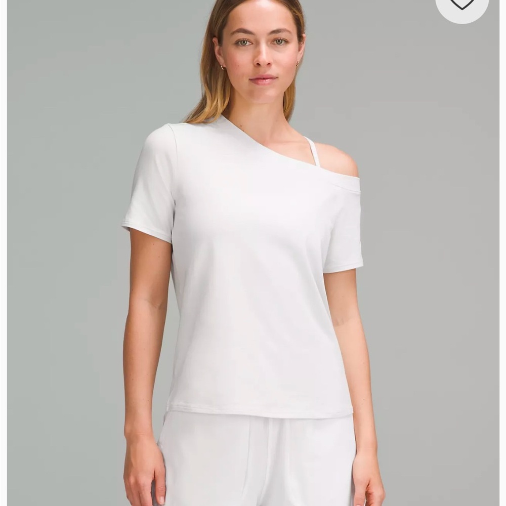 Lululemon Athletica White Off-Shoulder Top